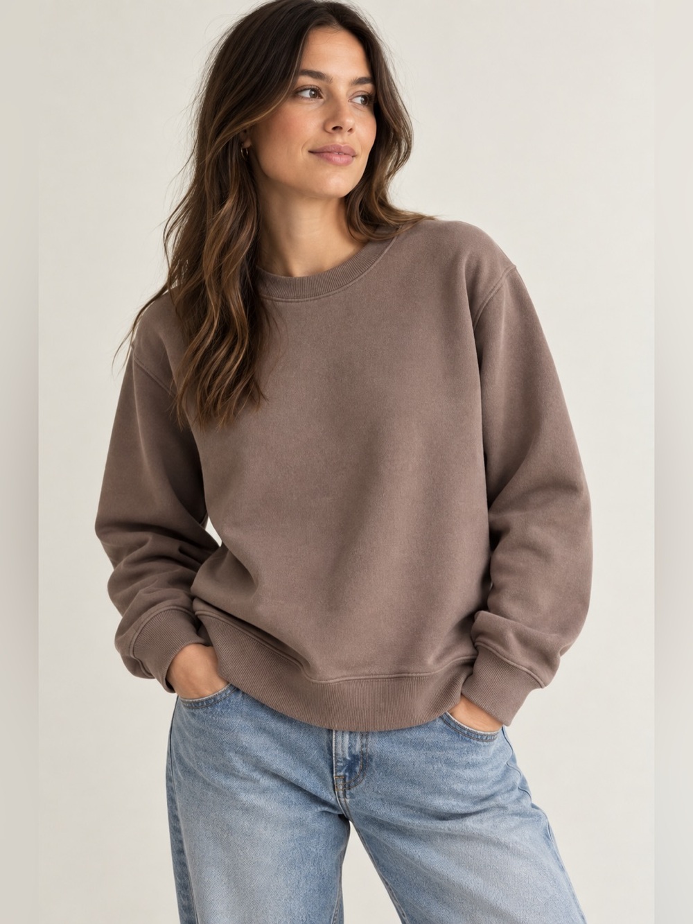 TNA Cozy Fleece Crewneck Sweatshirt | Size XS